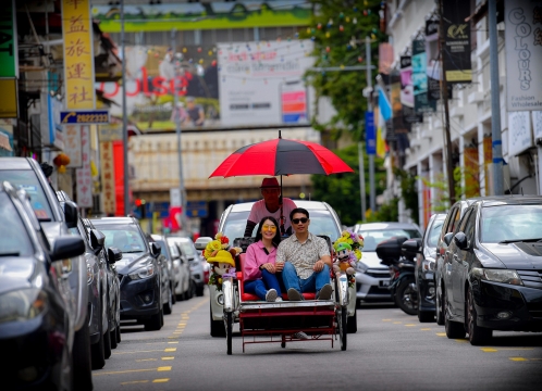 トライショー乗車